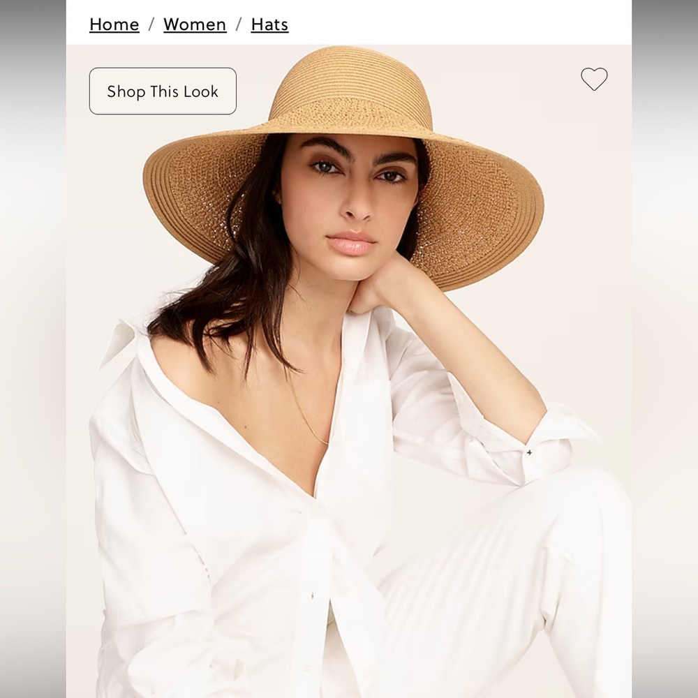 Jcrew Packable Textured summer straw hat
